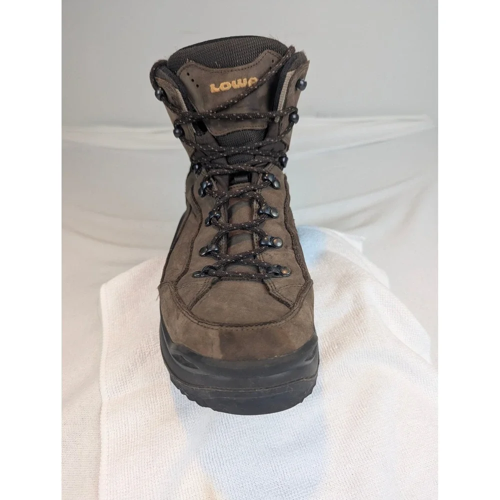 Lowa Renegade GTX Mid Mens Hiking Boots Brown Gore-Tex Vibram Sz 12 510943-0455